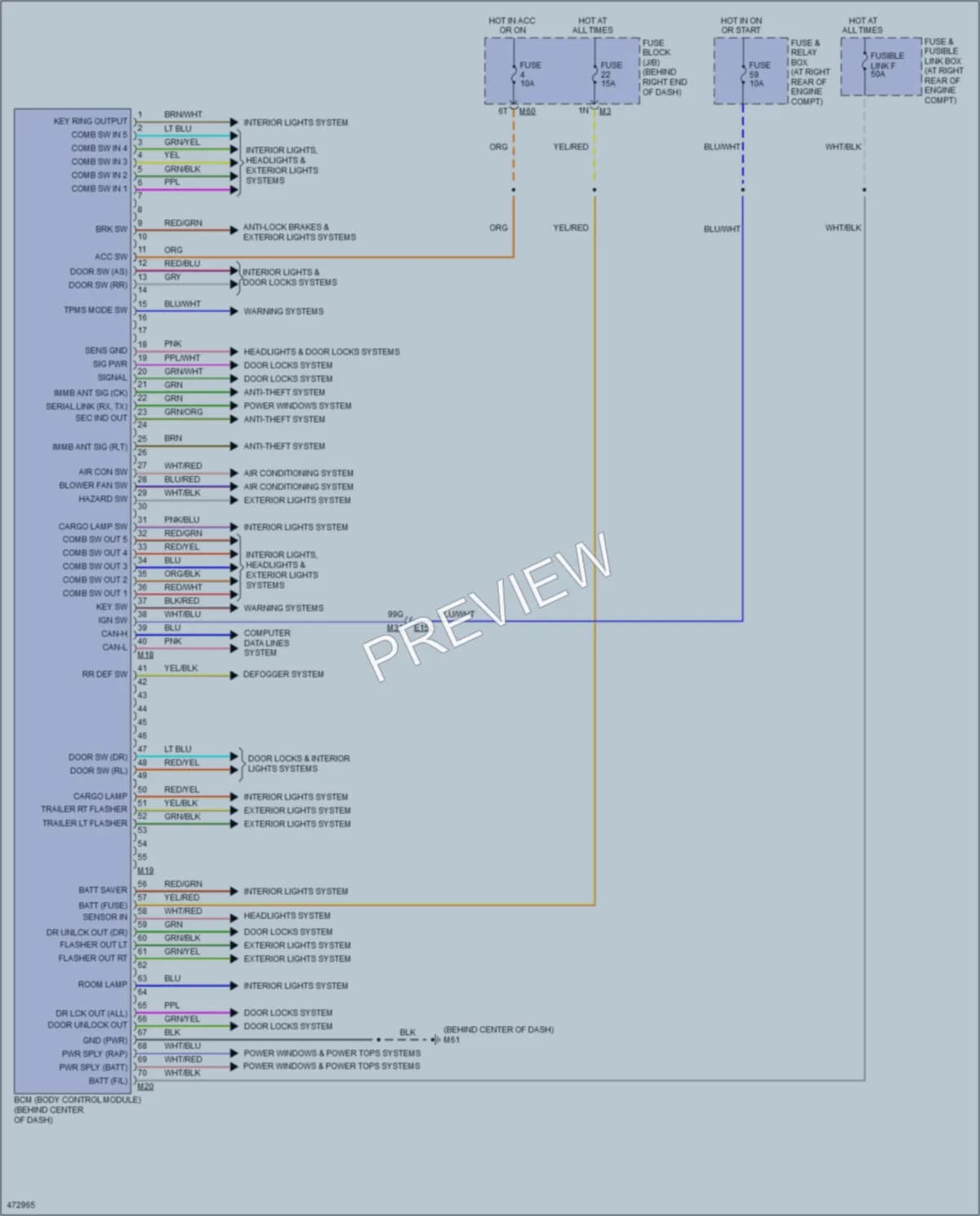 2015 Nissan Titan Body Control Modules wiring diagram preview