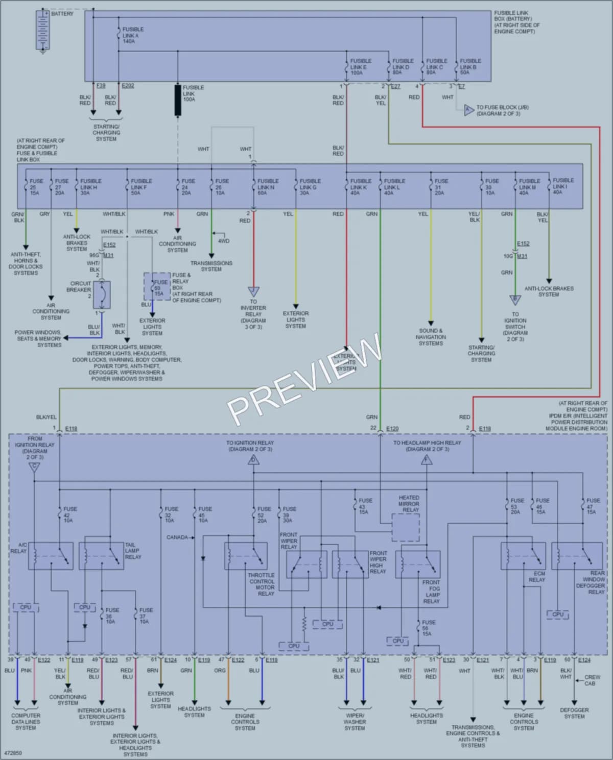 2015 Nissan Titan Power Distribution wiring diagram preview