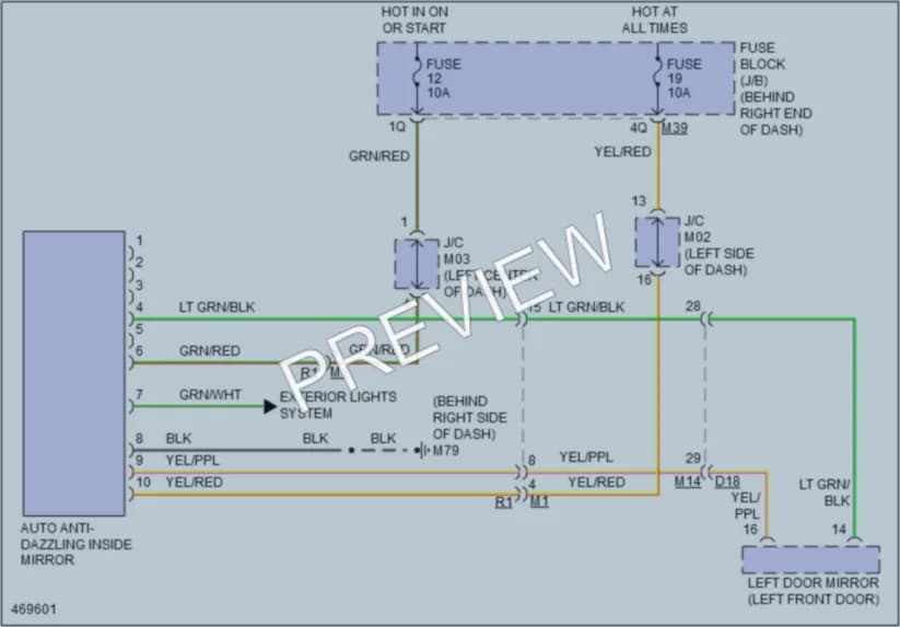 2015 Nissan Titan Power Mirrors wiring diagram preview