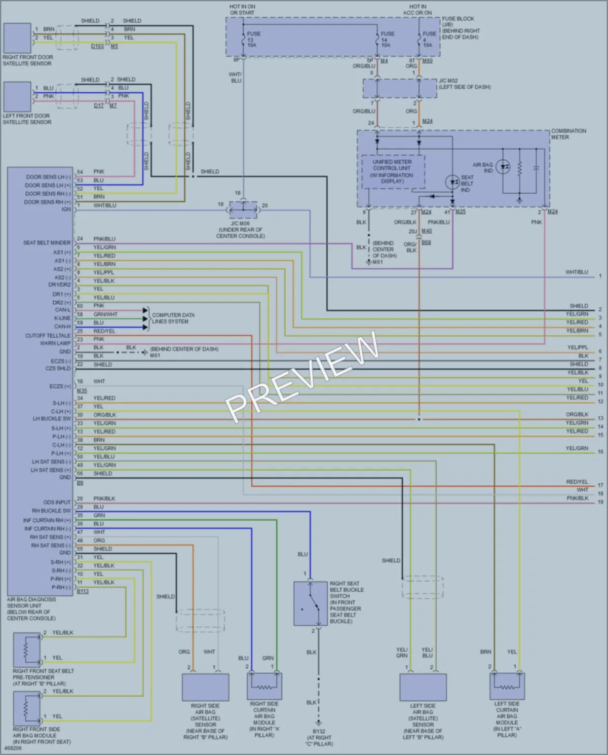 2015 Nissan Titan Supplemental Restraints wiring diagram preview