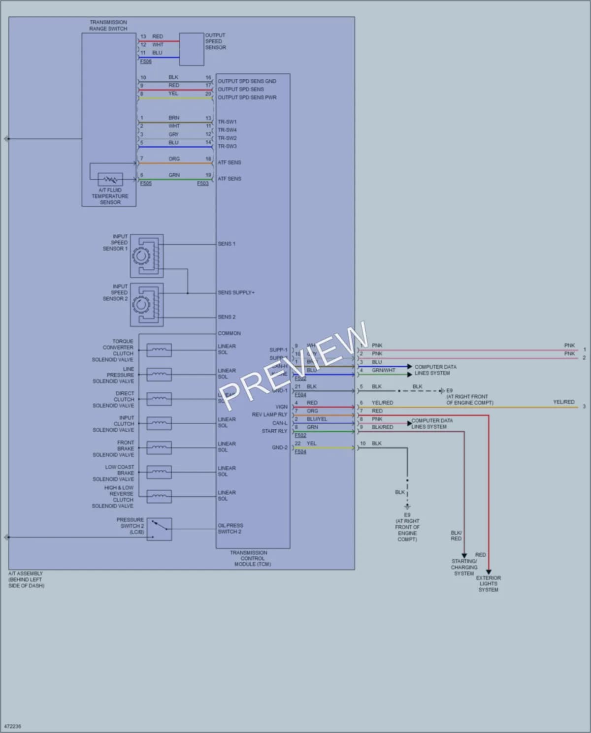 2015 Nissan Titan Transmission wiring diagram preview