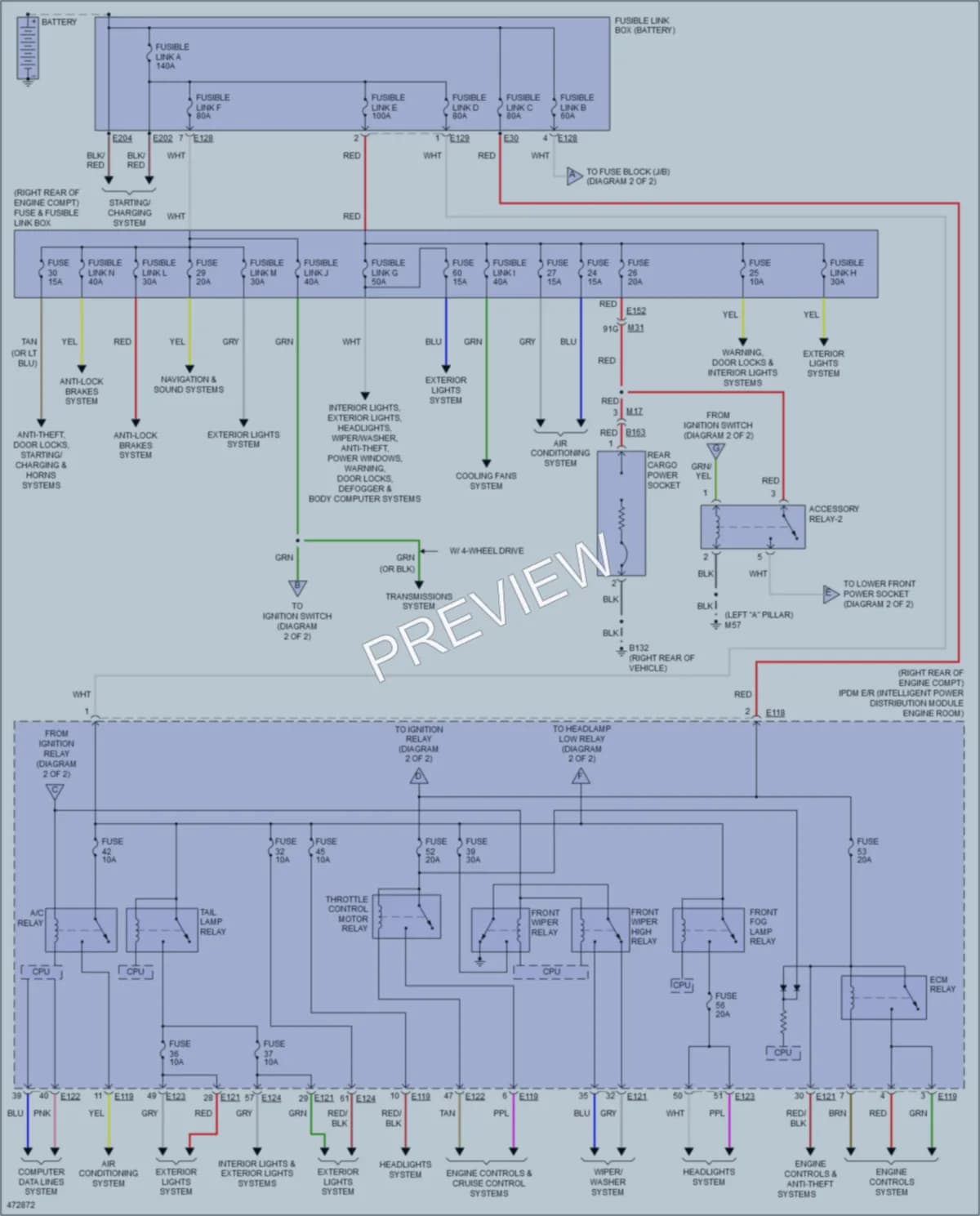 2015 Nissan Xterra Power Distribution wiring diagram preview