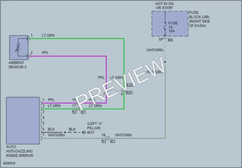 2015 Nissan Xterra Power Mirrors wiring diagram preview