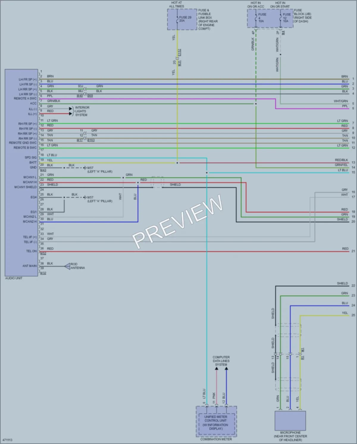 2015 Nissan Xterra Radio wiring diagram preview