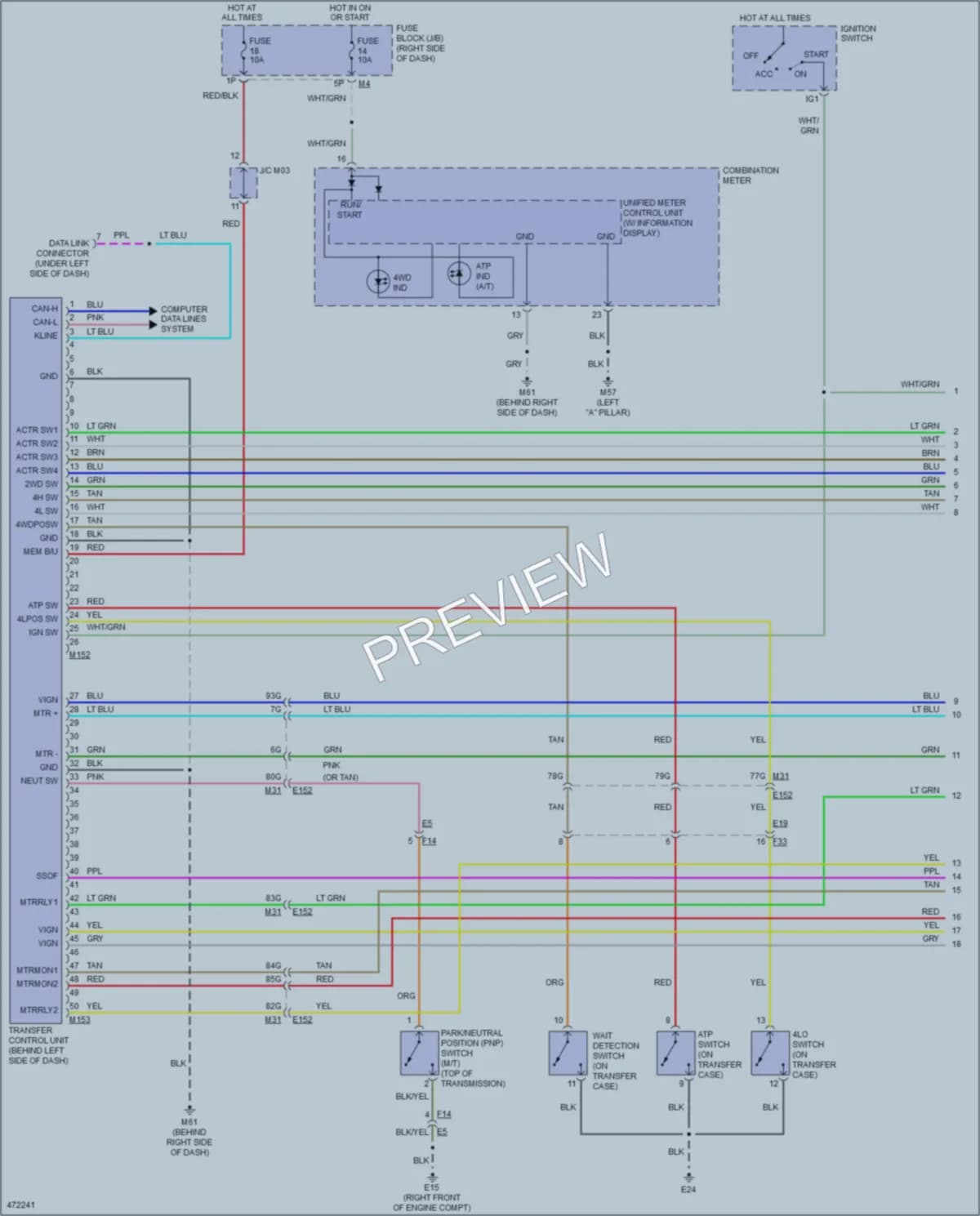 2015 Nissan Xterra Transmission wiring diagram preview