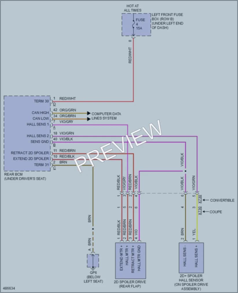2015 Porsche Boxster Active Bodyworks wiring diagram preview