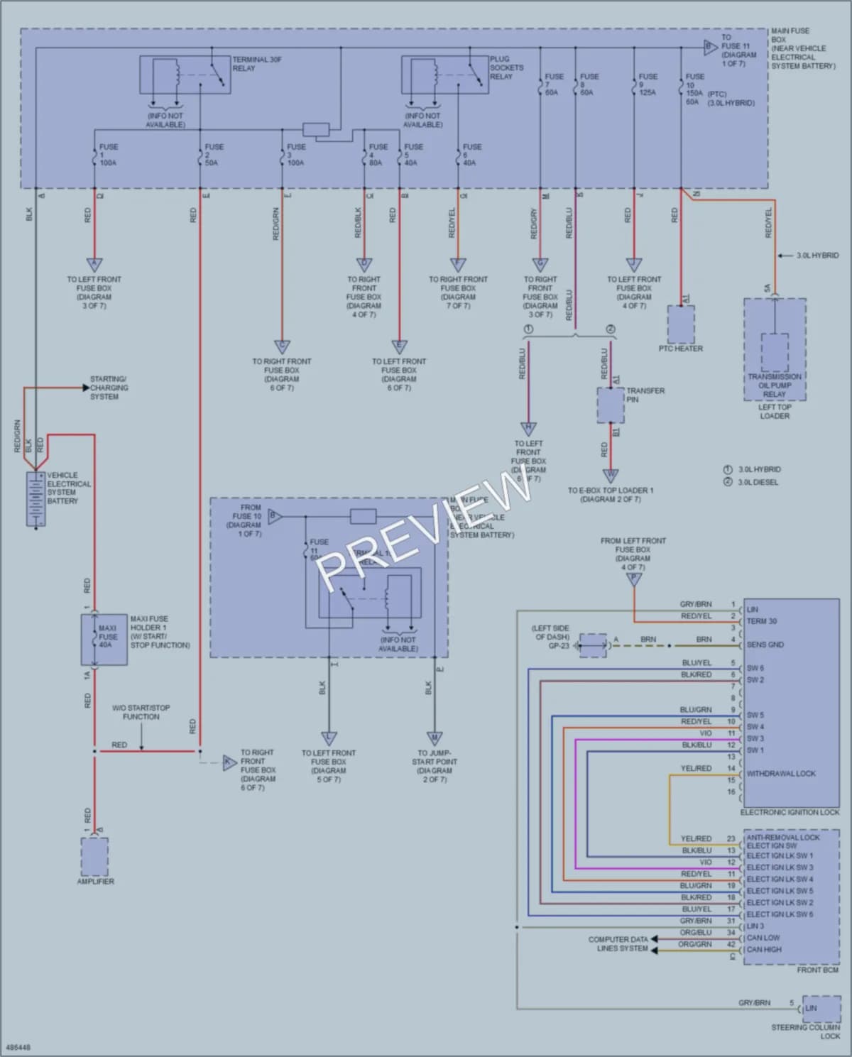 2015 Porsche Cayenne Power Distribution wiring diagram preview