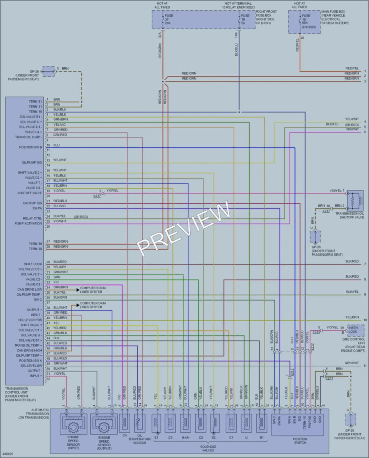 2015 Porsche Cayenne Transmission wiring diagram preview