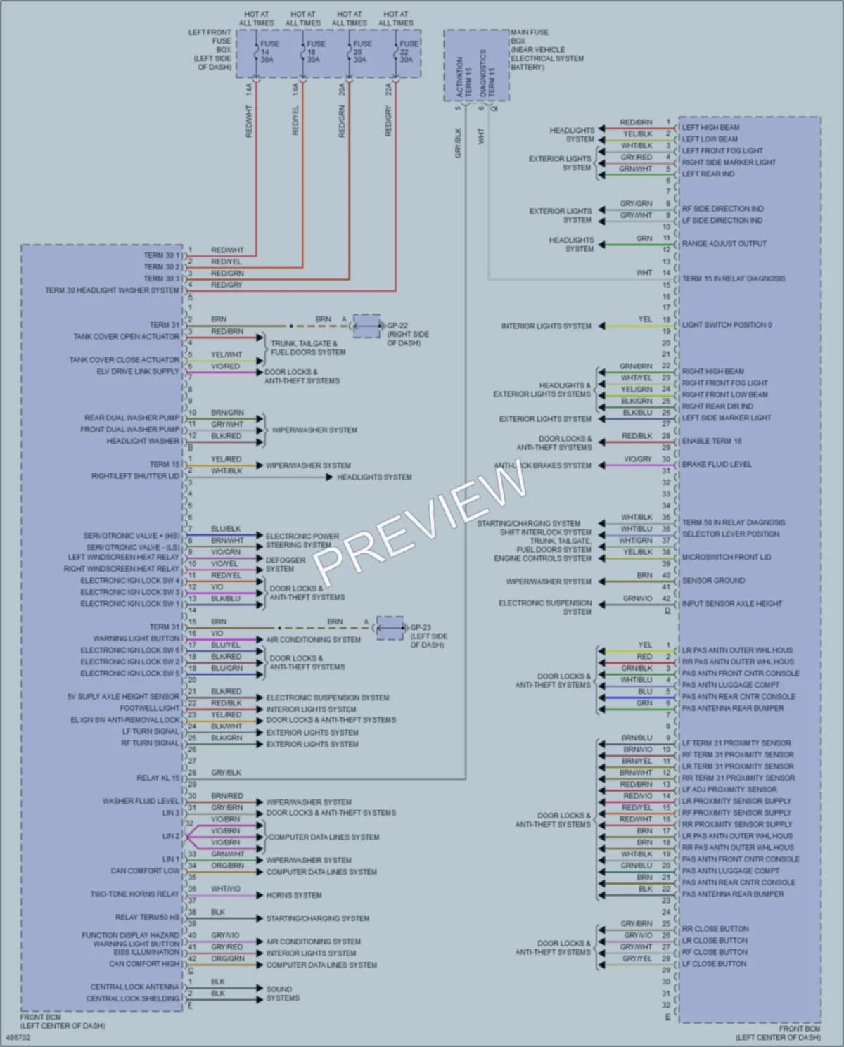 2015 Porsche CayenneHybrid Body Control Modules wiring diagram preview