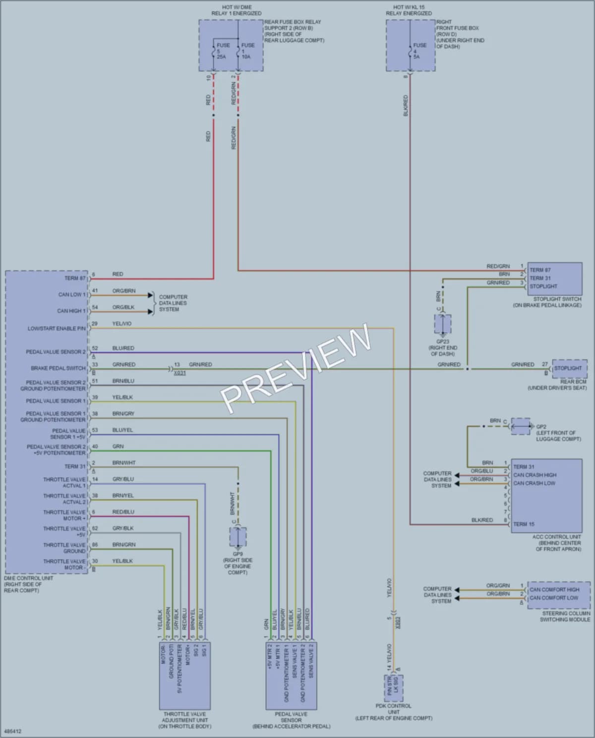 2015 Porsche Cayman Cruise Control wiring diagram preview