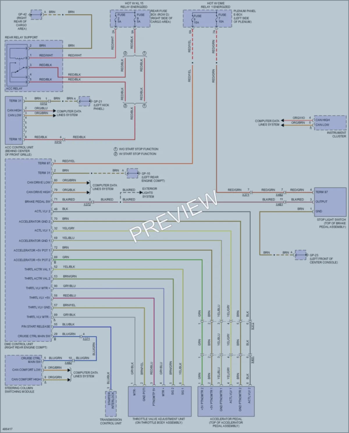 2015 Porsche Macan Cruise Control wiring diagram preview