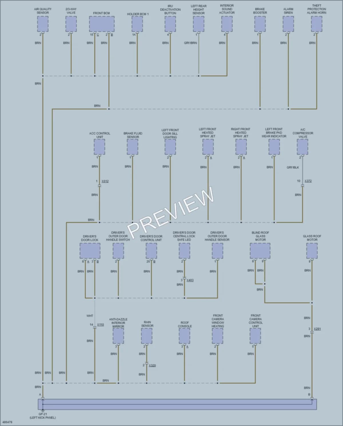 2015 Porsche Macan Ground Distribution wiring diagram preview
