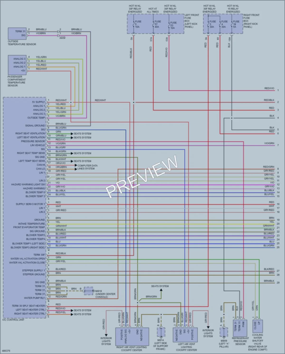 2015 Porsche Panamera Air Conditioning wiring diagram preview