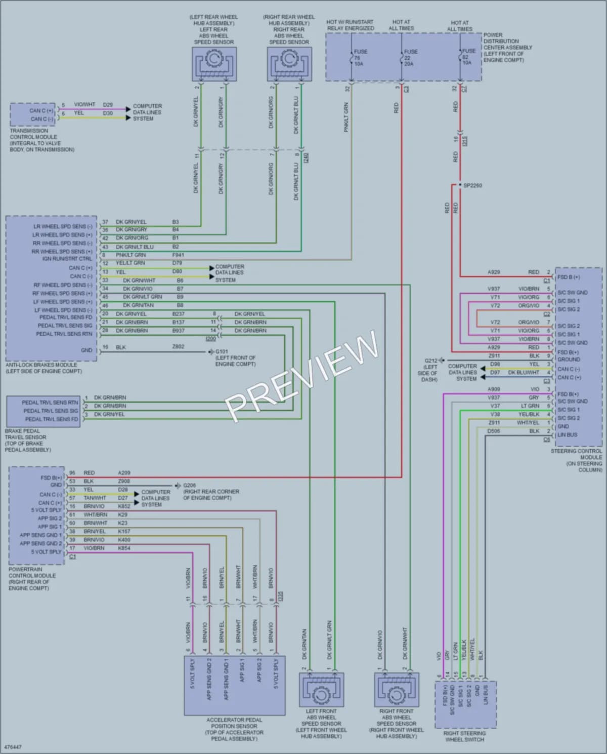 2015 Ram 1500Pickup Cruise Control wiring diagram preview
