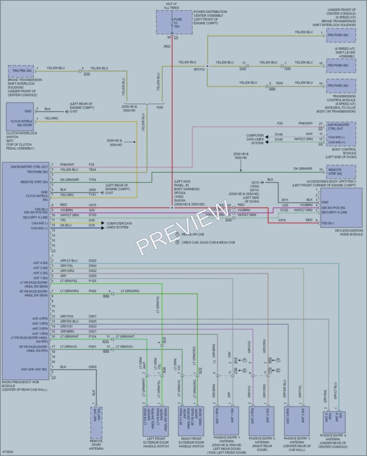 2015 Ram 3500Pickup Anti Theft wiring diagram preview
