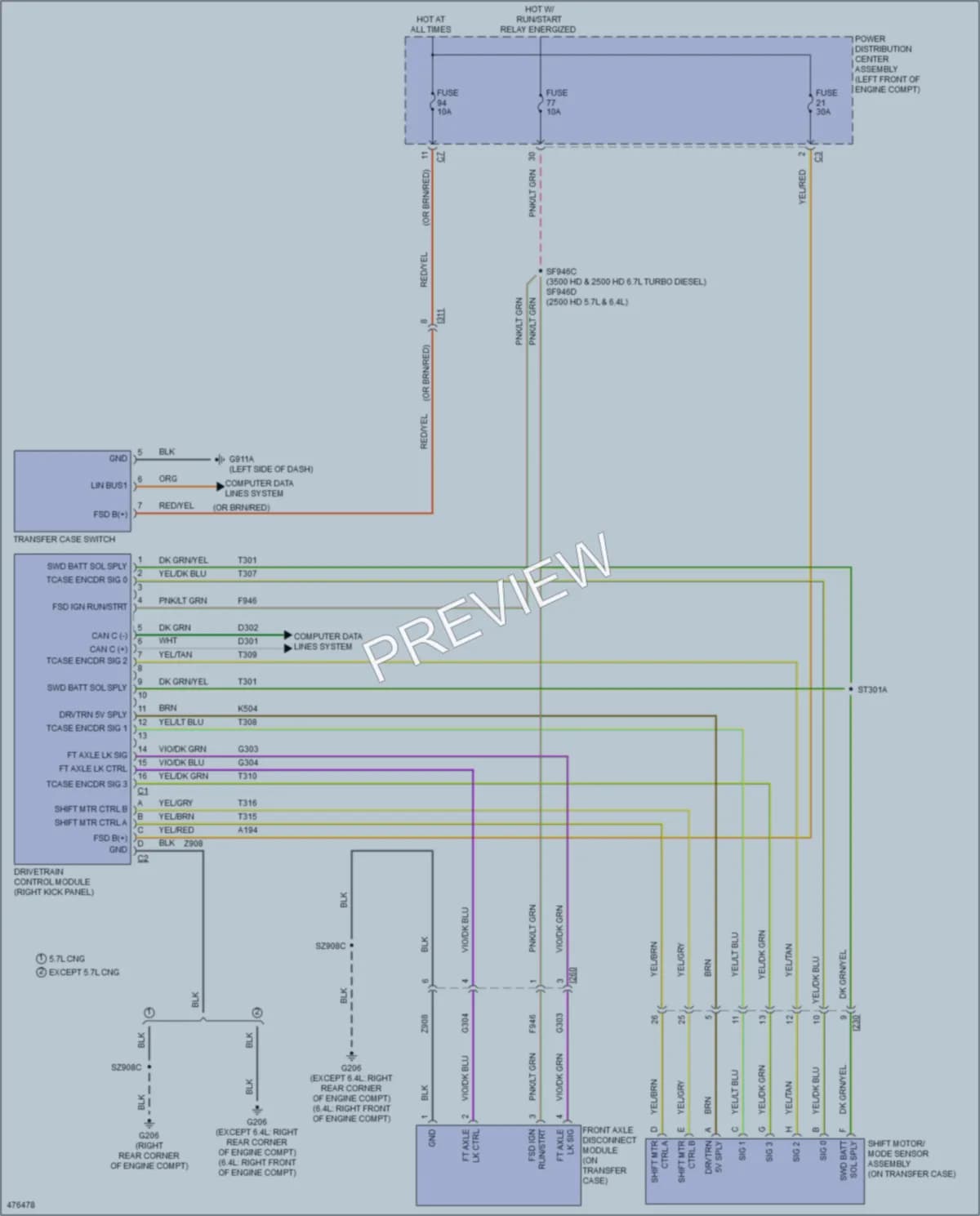 2015 Ram 3500Pickup Transmission wiring diagram preview