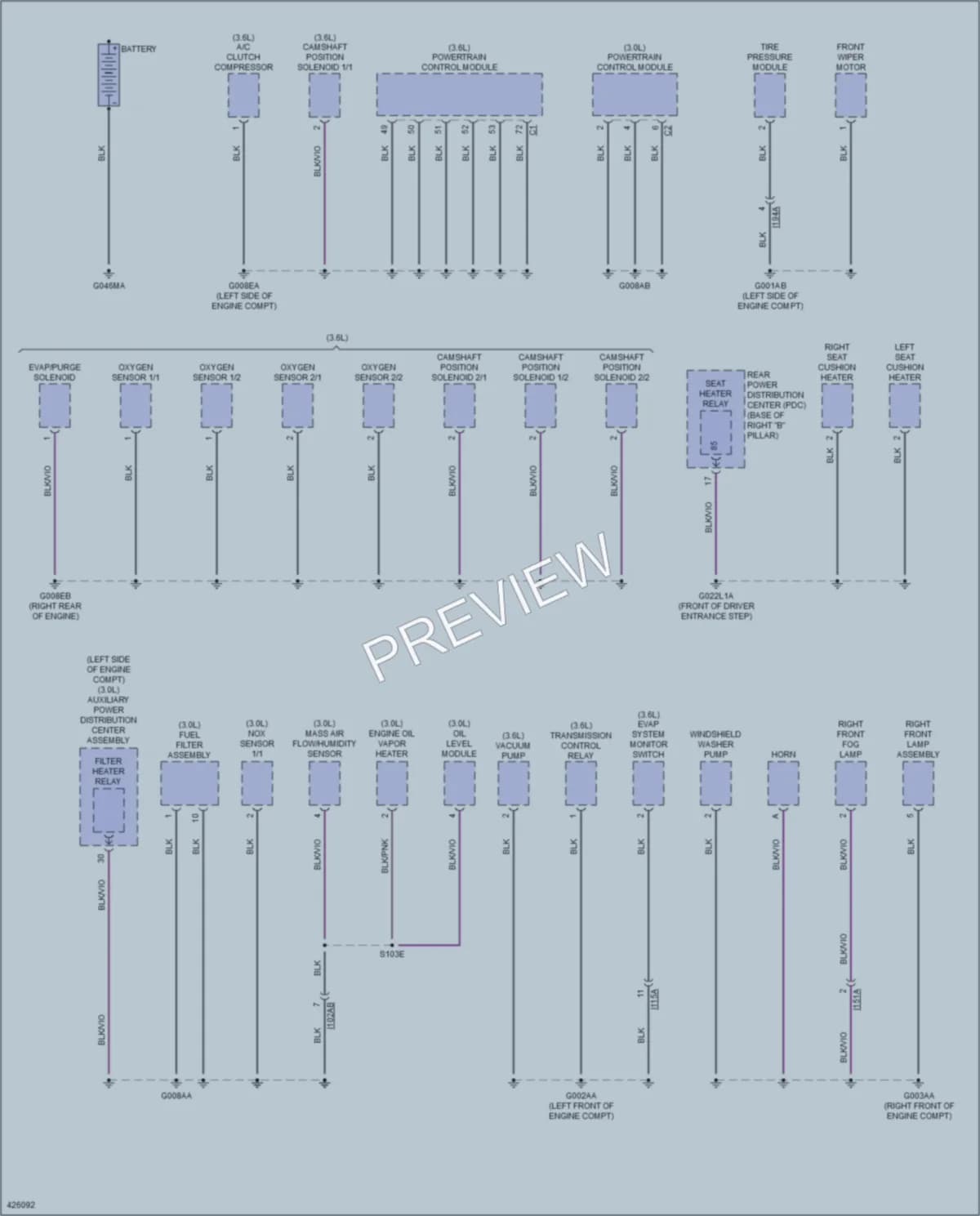 2015 Ram 3500ProMaster Ground Distribution wiring diagram preview