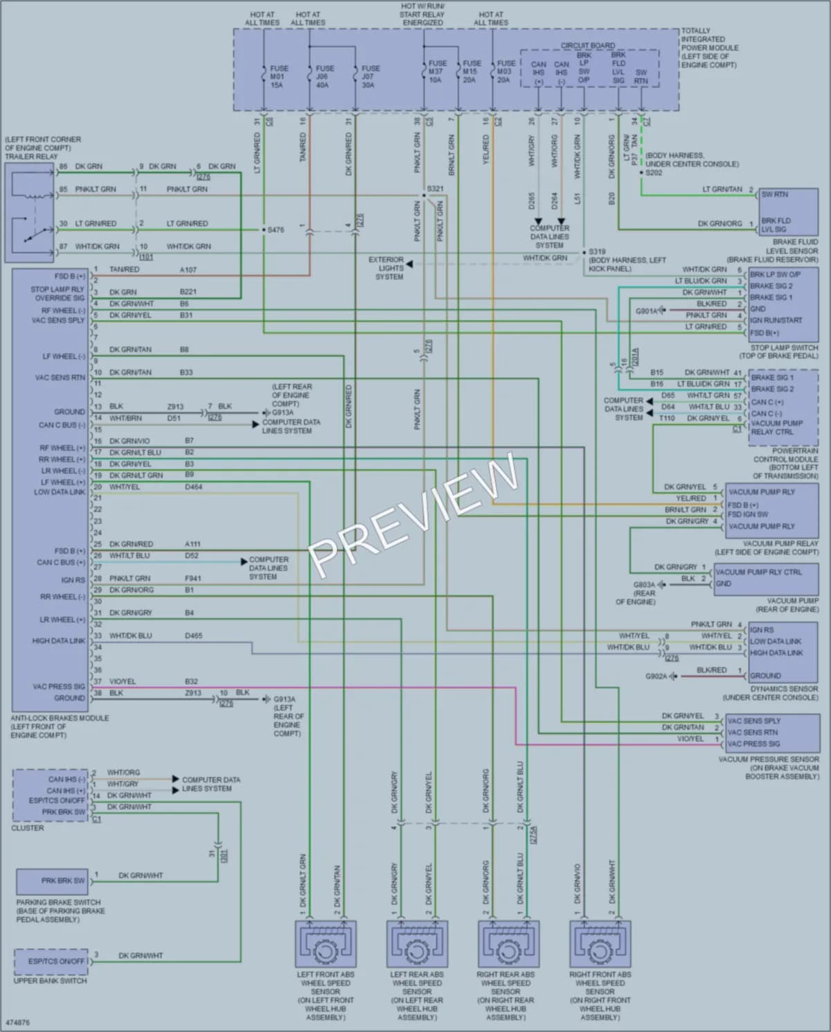 2015 Ram CV Anti Lock Brakes wiring diagram preview