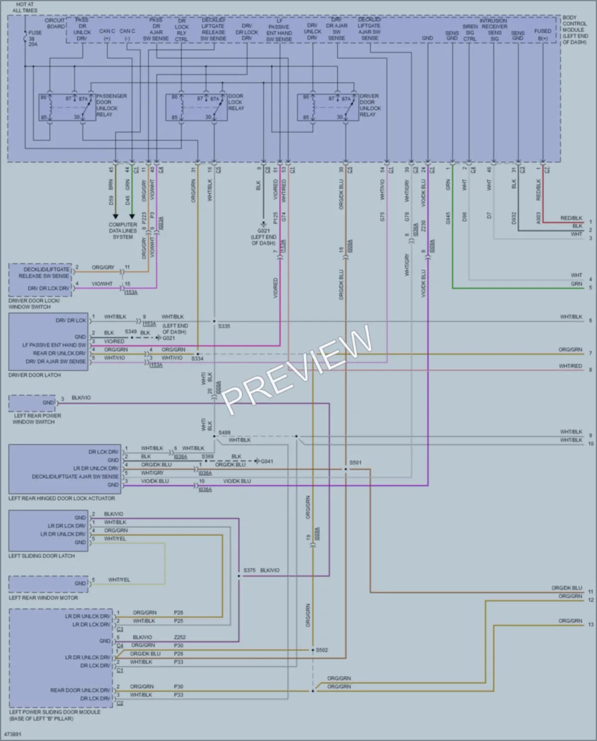 2015 Ram ProMasterCity Anti Theft wiring diagram preview