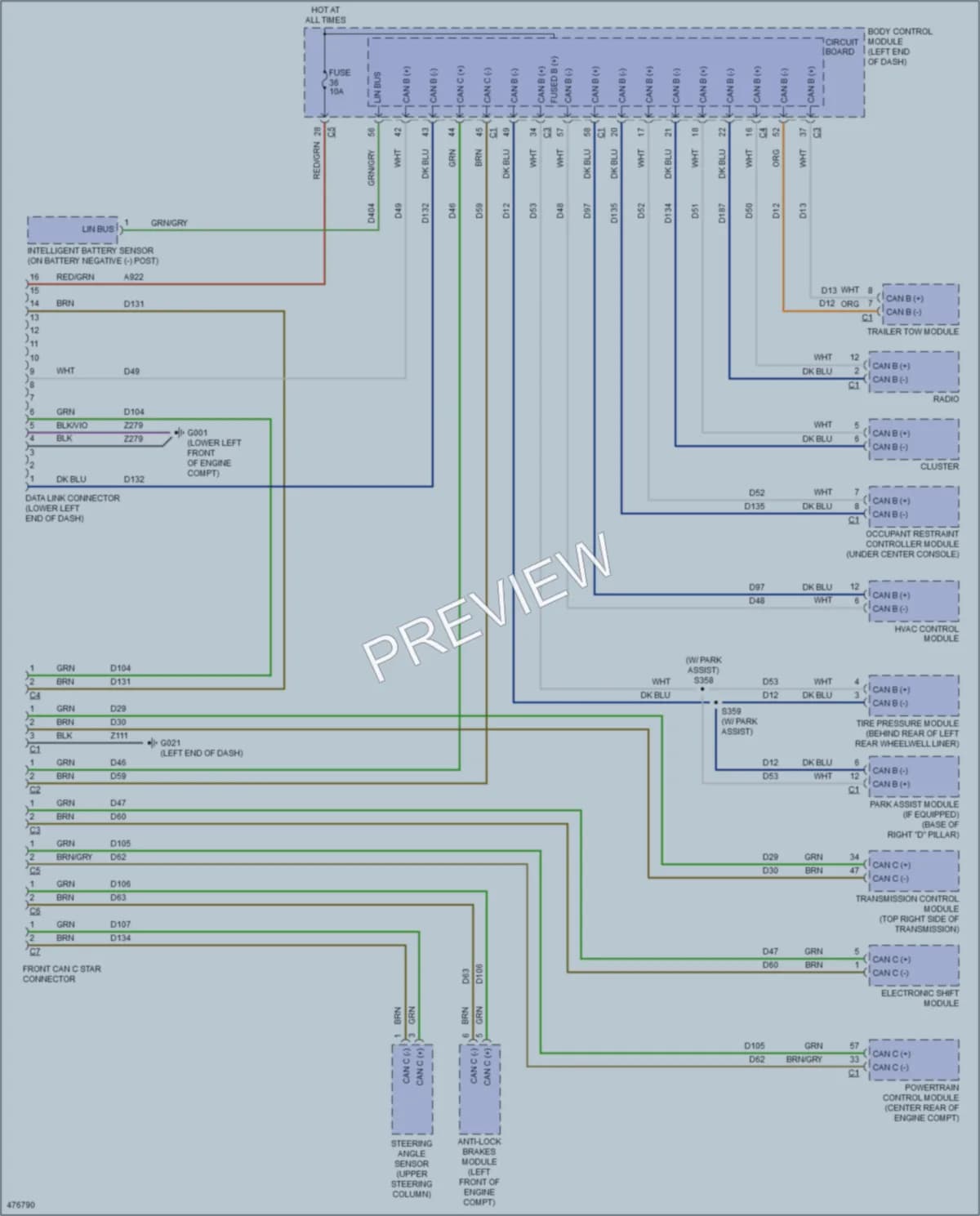 2015 Ram ProMasterCity Computer Data Lines wiring diagram preview