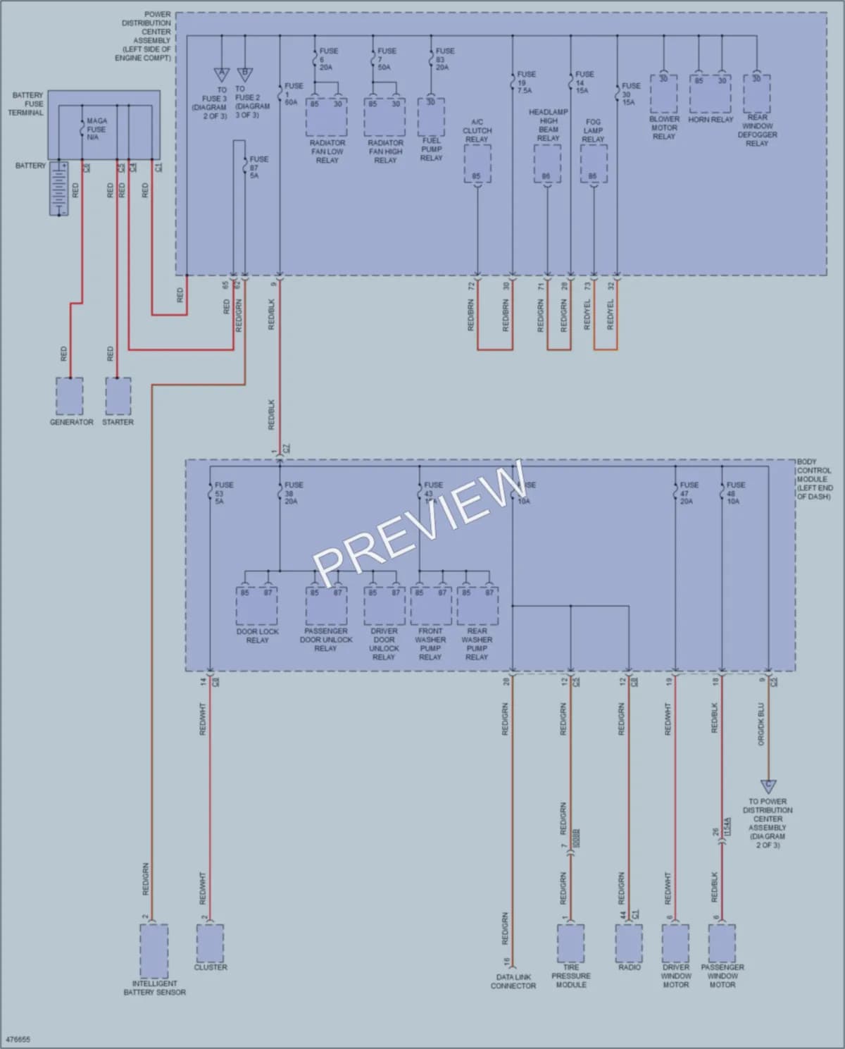 2015 Ram ProMasterCity Power Distribution wiring diagram preview