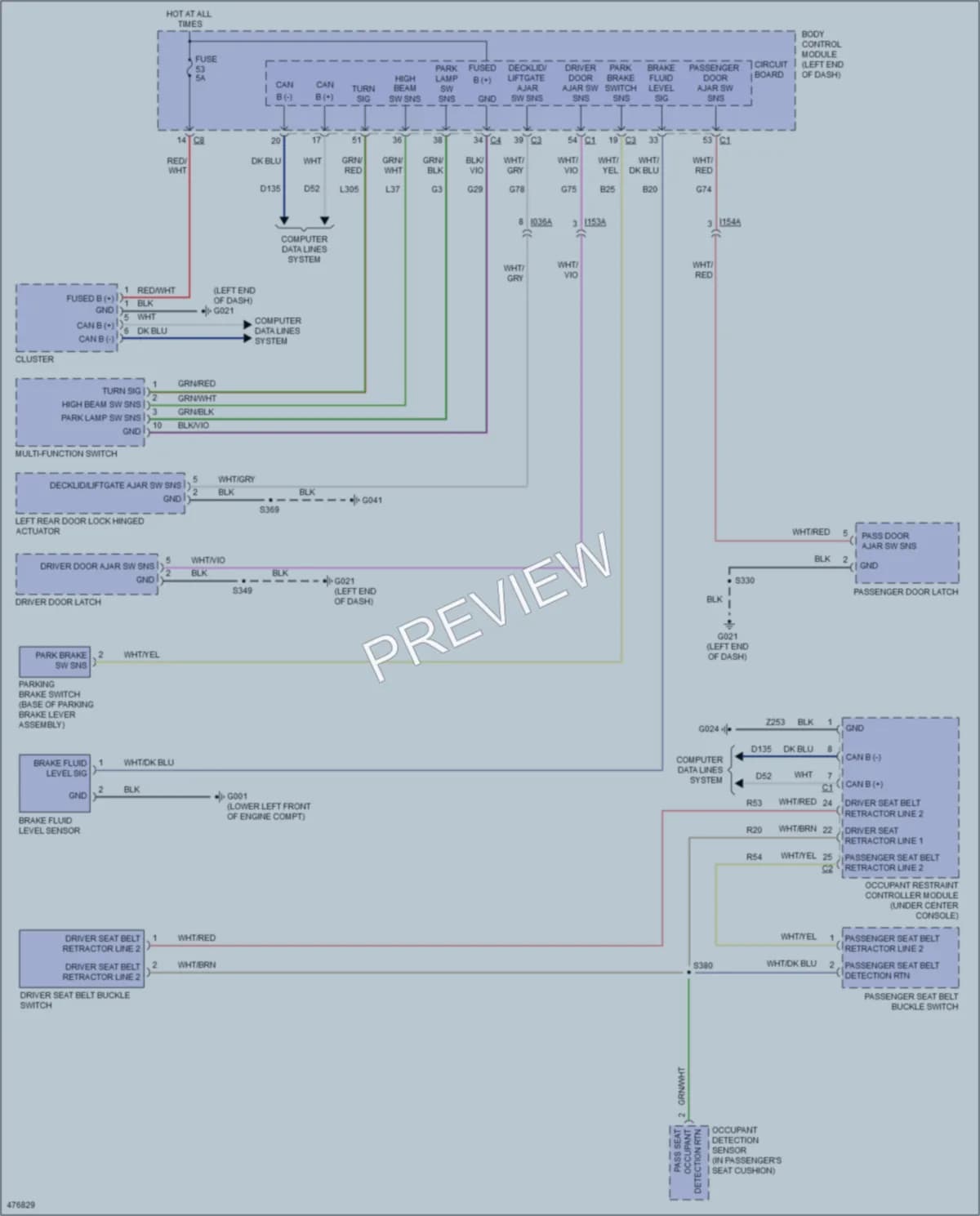 2015 Ram ProMasterCity Warning Systems wiring diagram preview