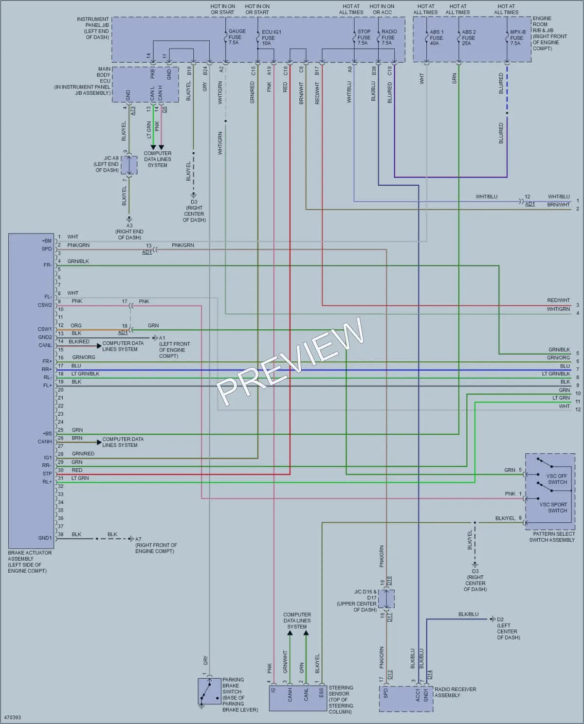2015 Scion FRS Anti Lock Brakes wiring diagram preview