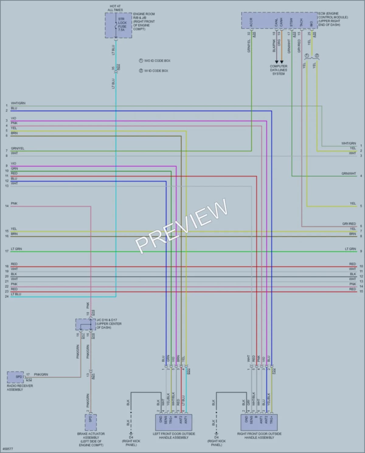 2015 Scion FRS Anti Theft wiring diagram preview