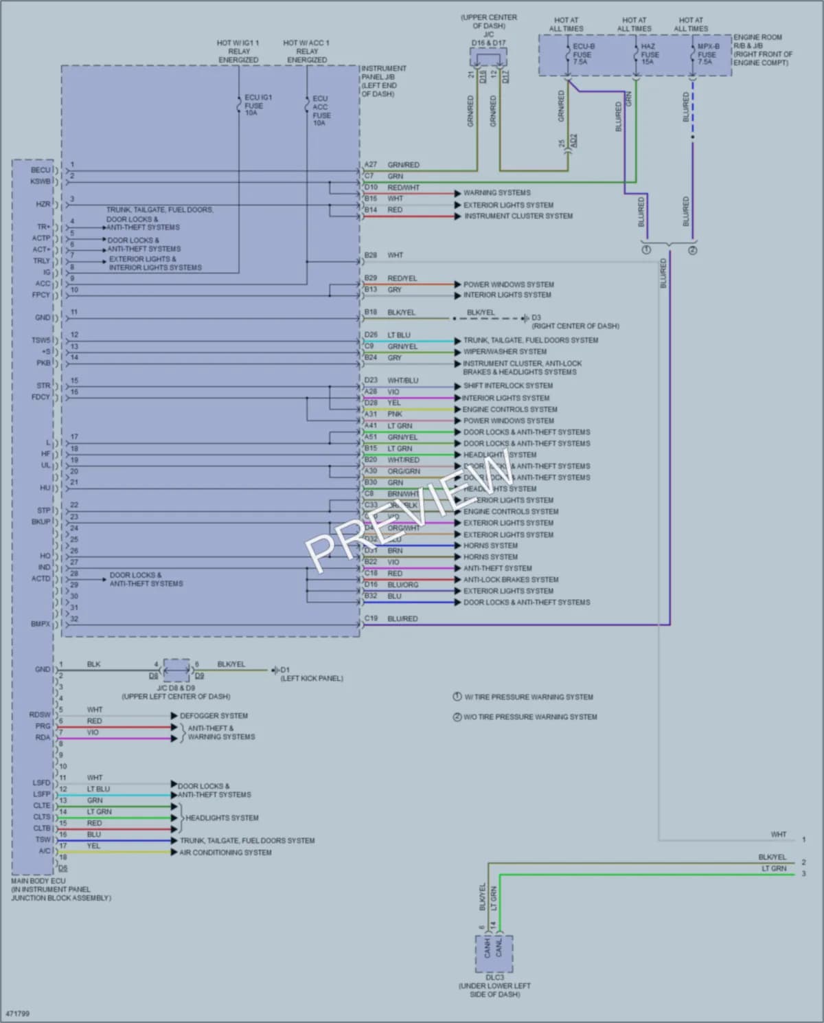 2015 Scion FRS Body Control Modules wiring diagram preview