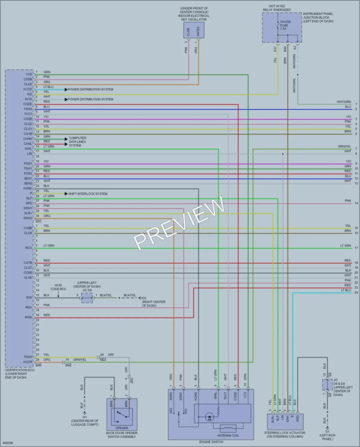 2015 Scion FRS Power Door Locks wiring diagram preview