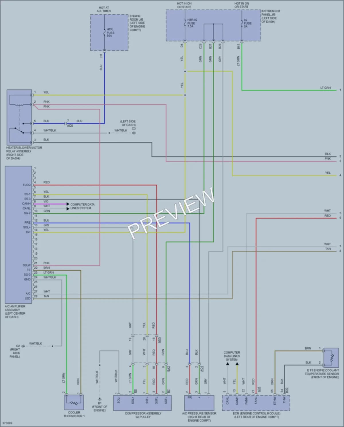 2015 Scion tC Air Conditioning wiring diagram preview