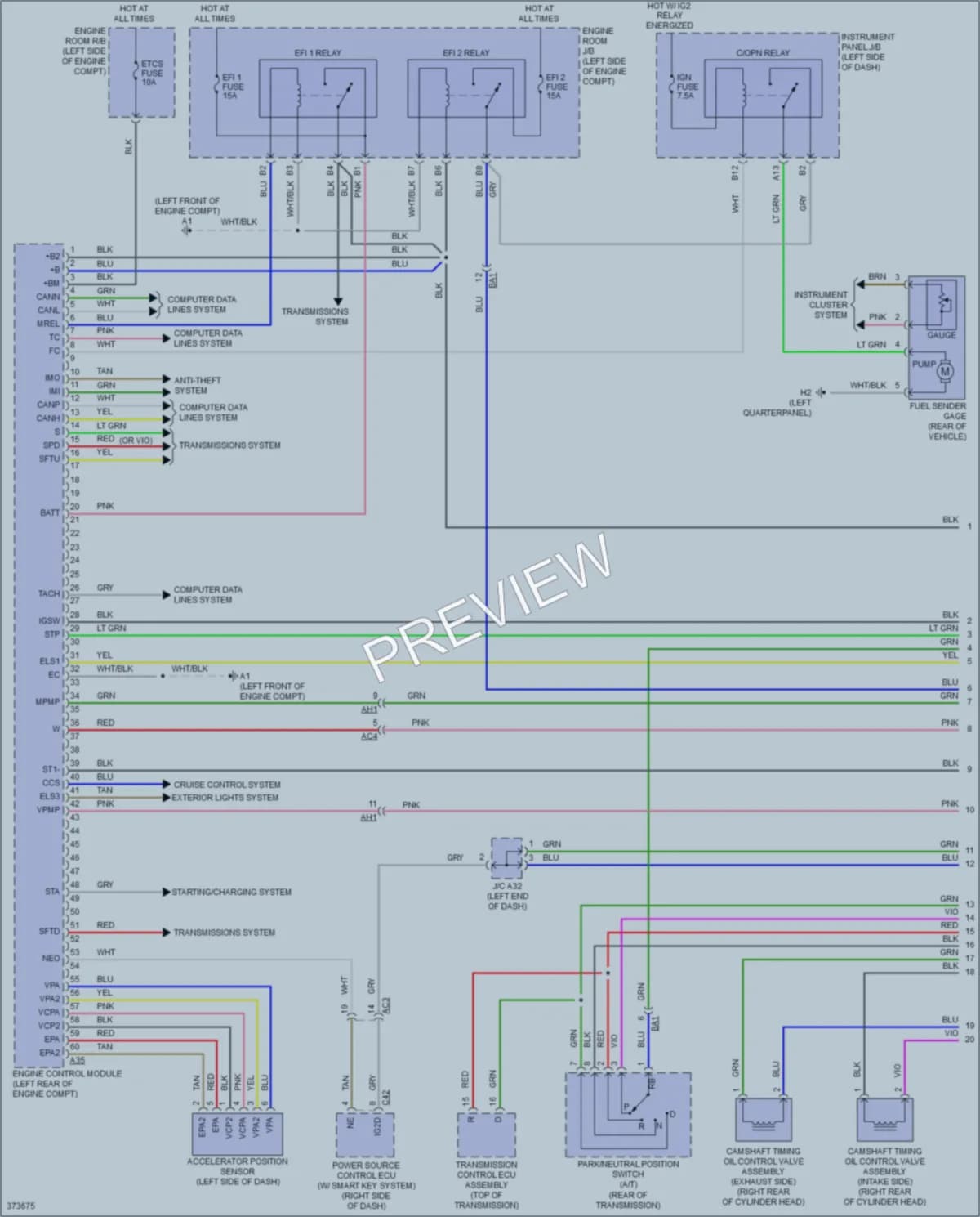 2015 Scion tC Engine Performance wiring diagram preview
