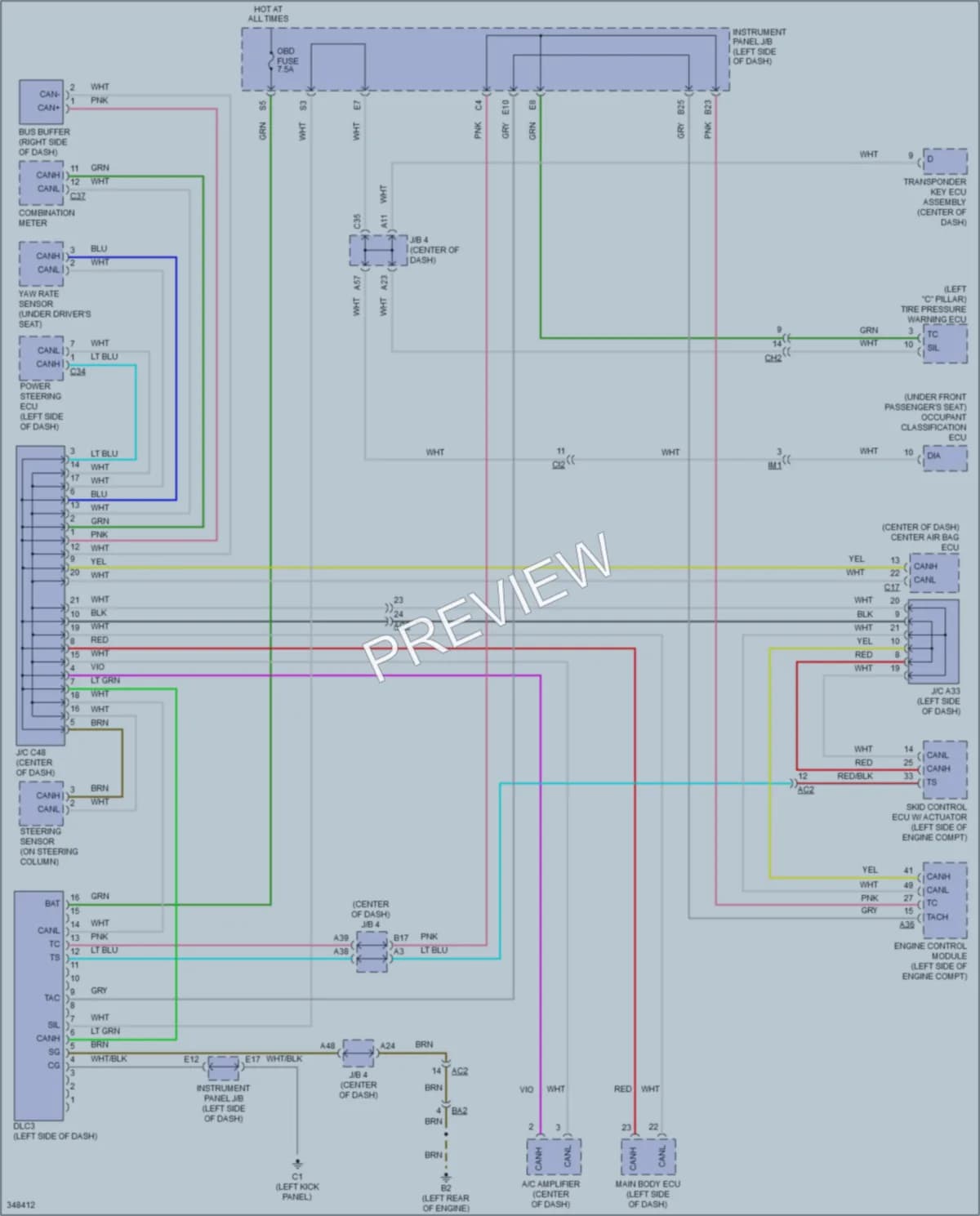 2015 Scion xB Computer Data Lines wiring diagram preview