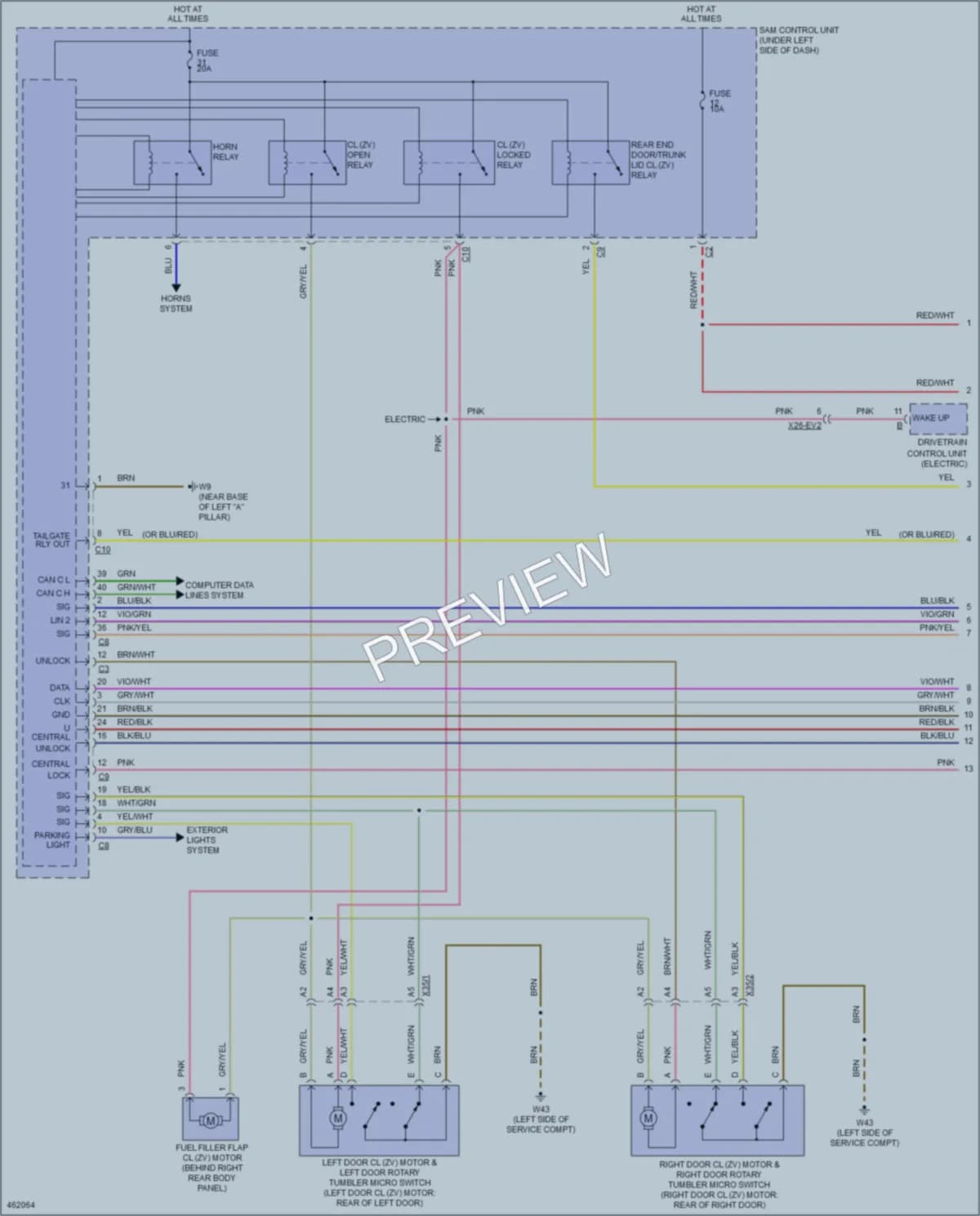 2015 Smart fortwoelectric Anti Theft wiring diagram preview