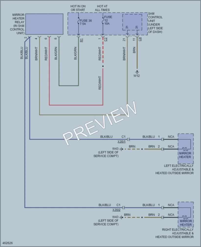 2015 Smart fortwoelectric Defoggers wiring diagram preview