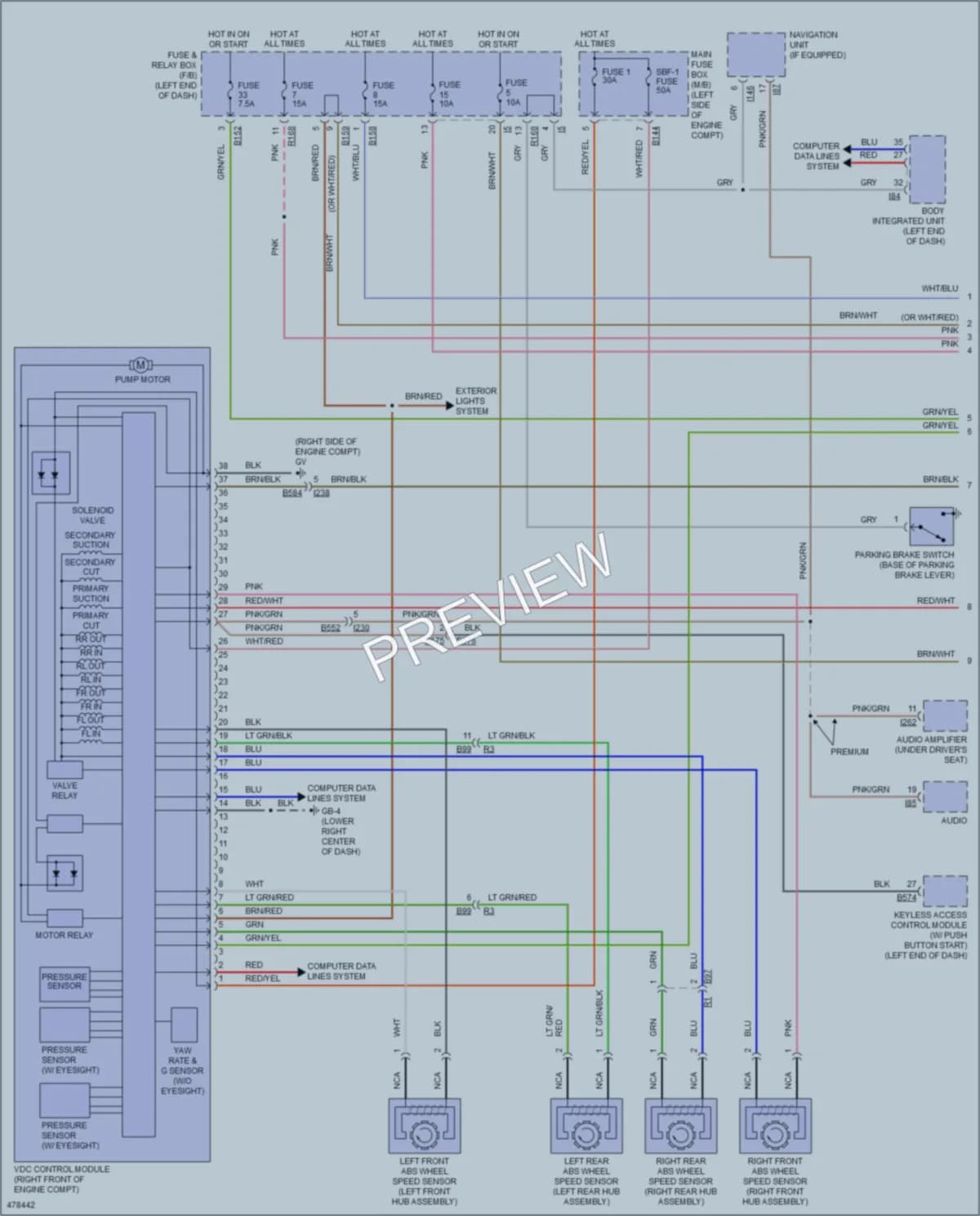 2015 Subaru Forester Anti Lock Brakes wiring diagram preview