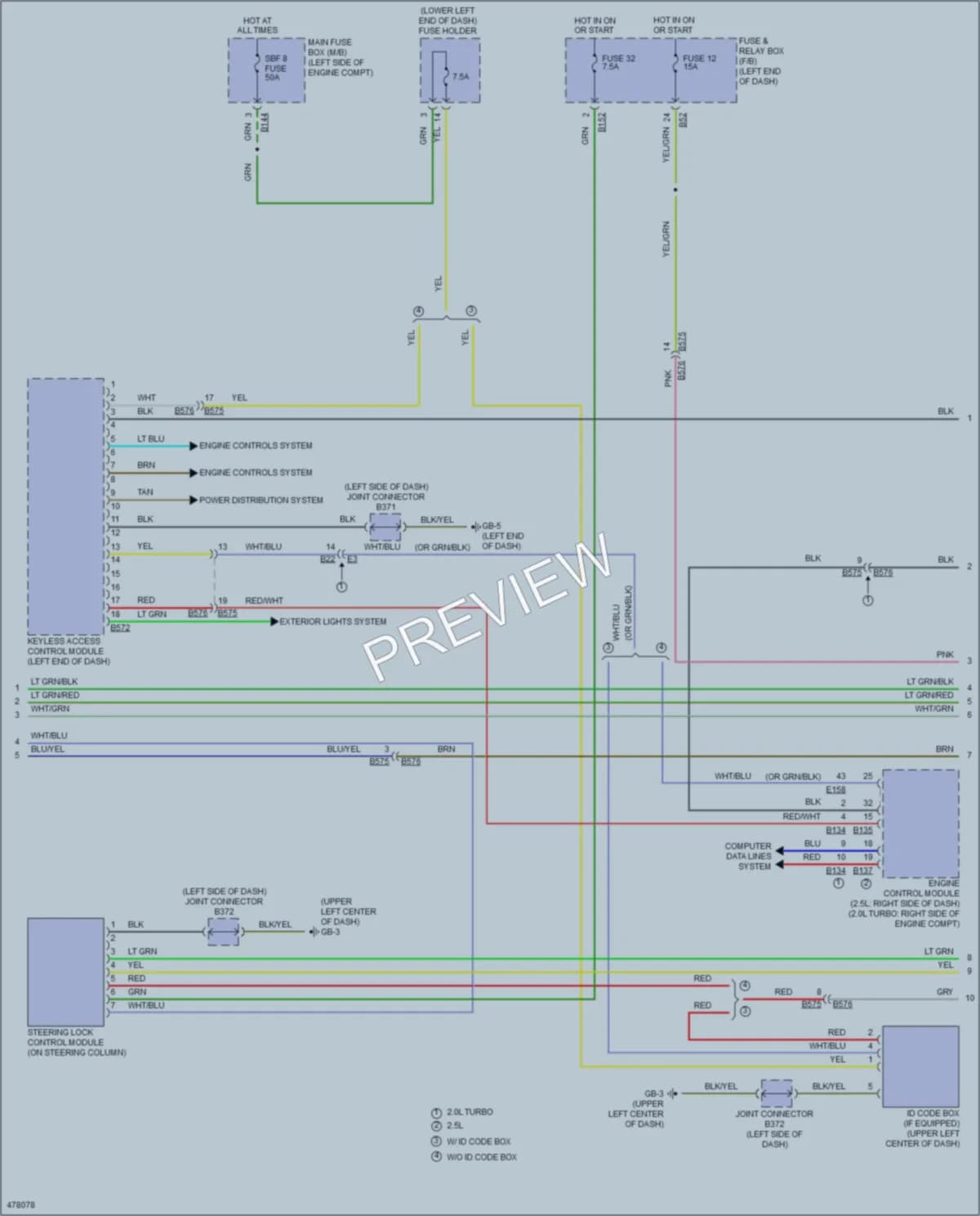2015 Subaru Forester Anti Theft wiring diagram preview