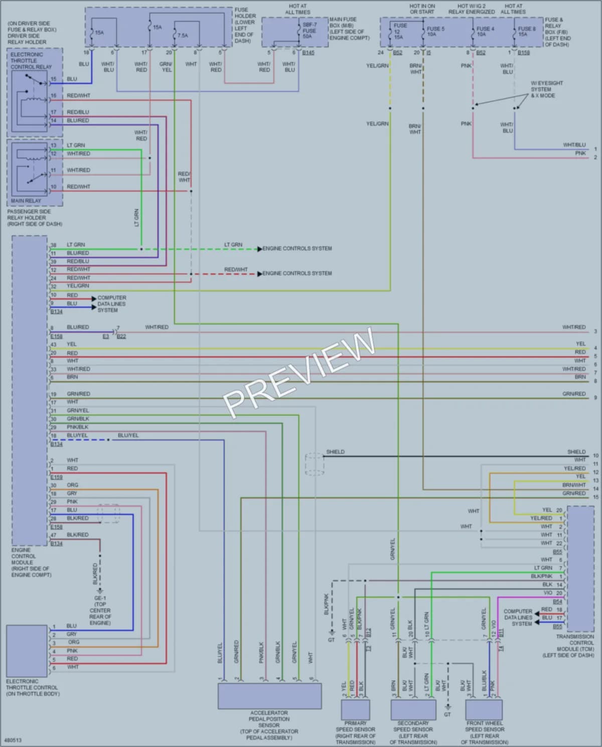 2015 Subaru Forester Cruise Control wiring diagram preview