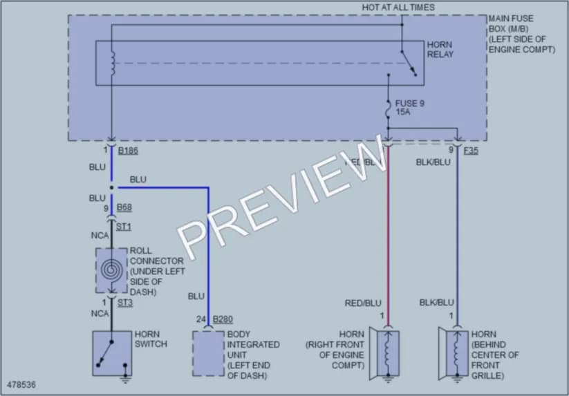 2015 Subaru Forester Horn wiring diagram preview