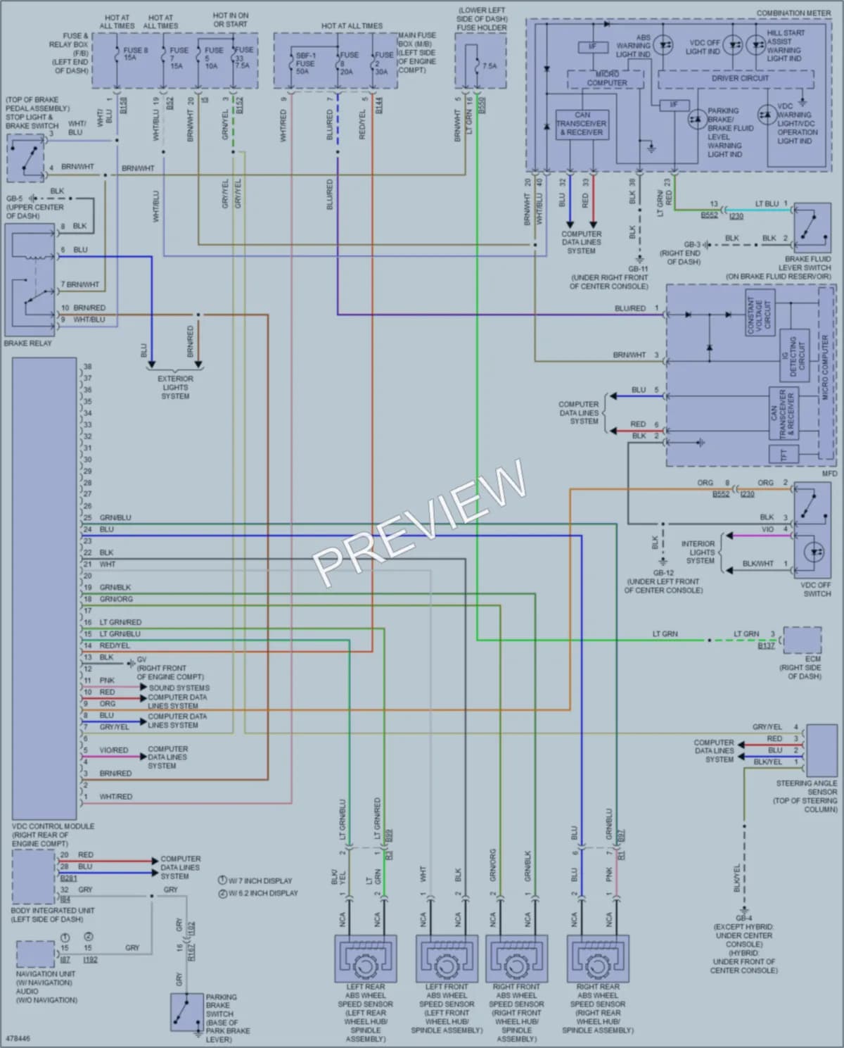 2015 Subaru Impreza Anti Lock Brakes wiring diagram preview