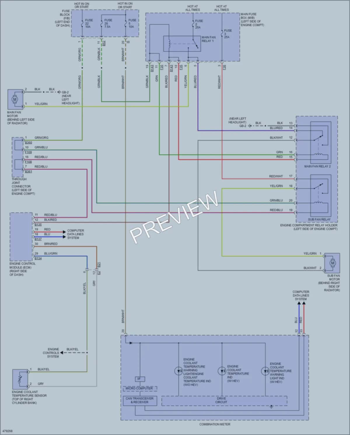 2015 Subaru Impreza Cooling Fan wiring diagram preview