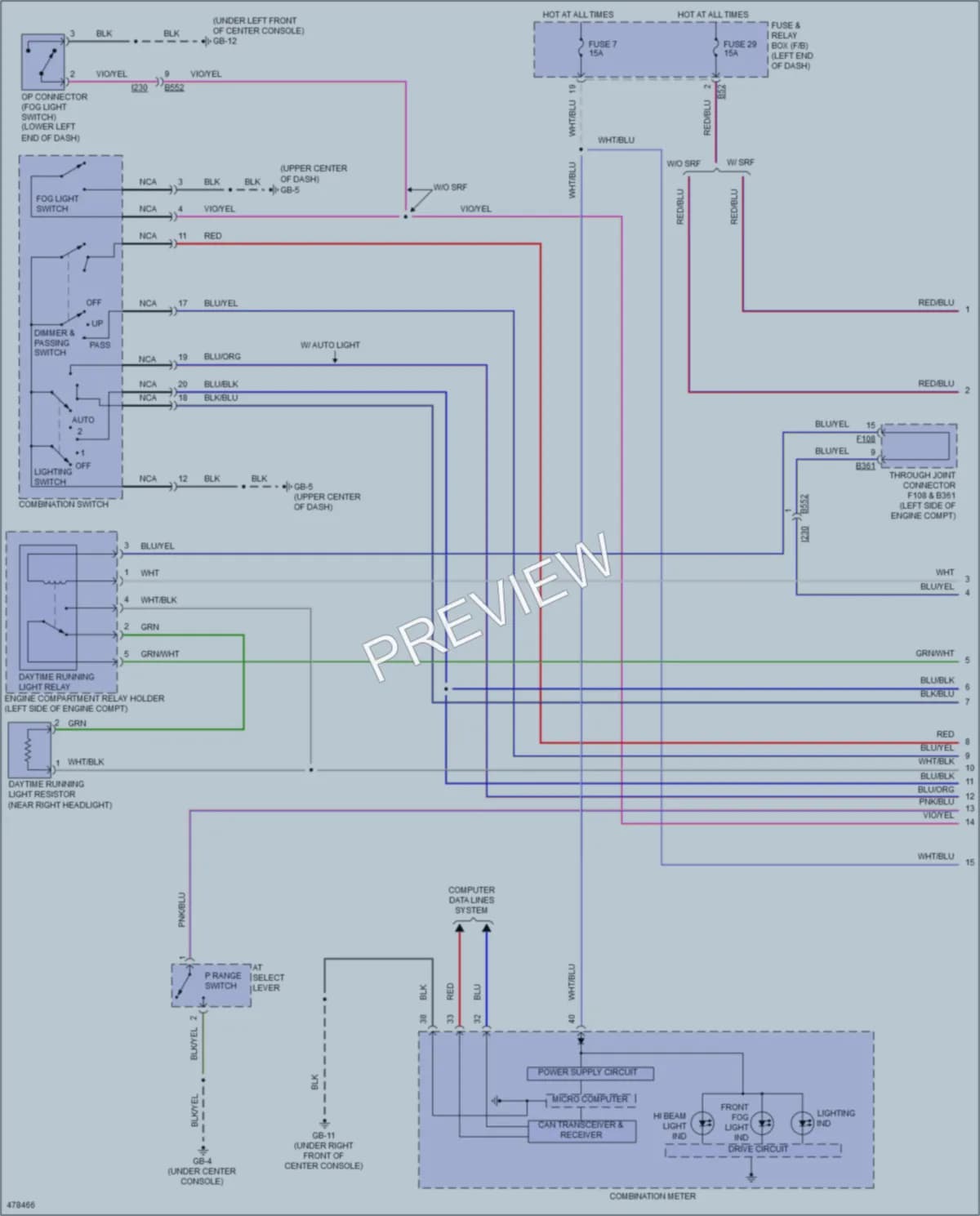 2015 Subaru Impreza Headlights wiring diagram preview
