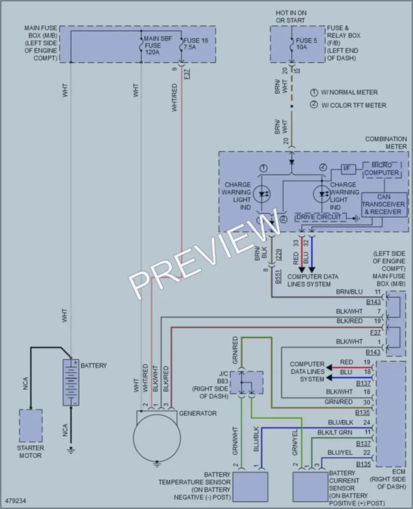 2015 Subaru Impreza Starting Charging wiring diagram preview
