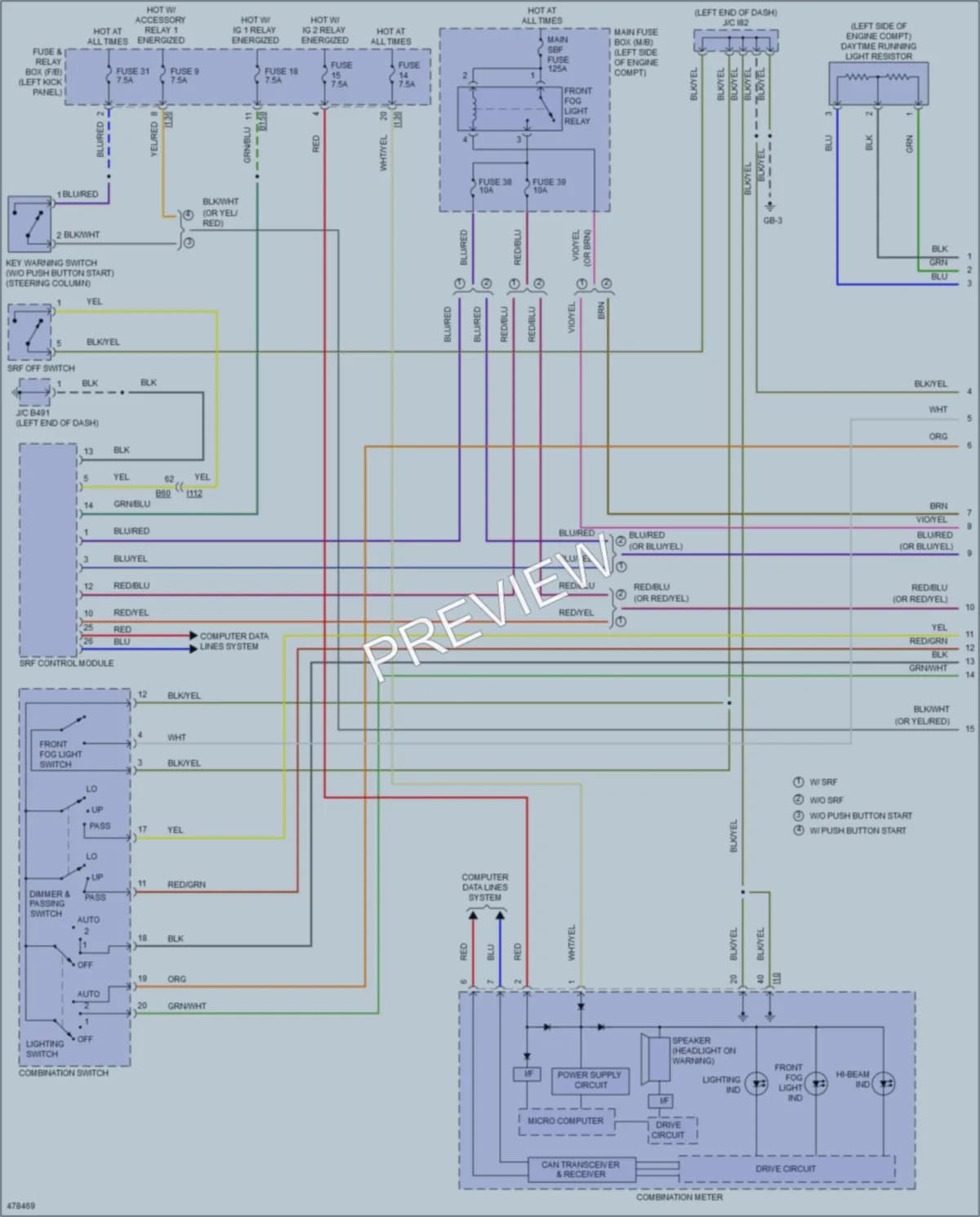 2015 Subaru Legacy Headlights wiring diagram preview