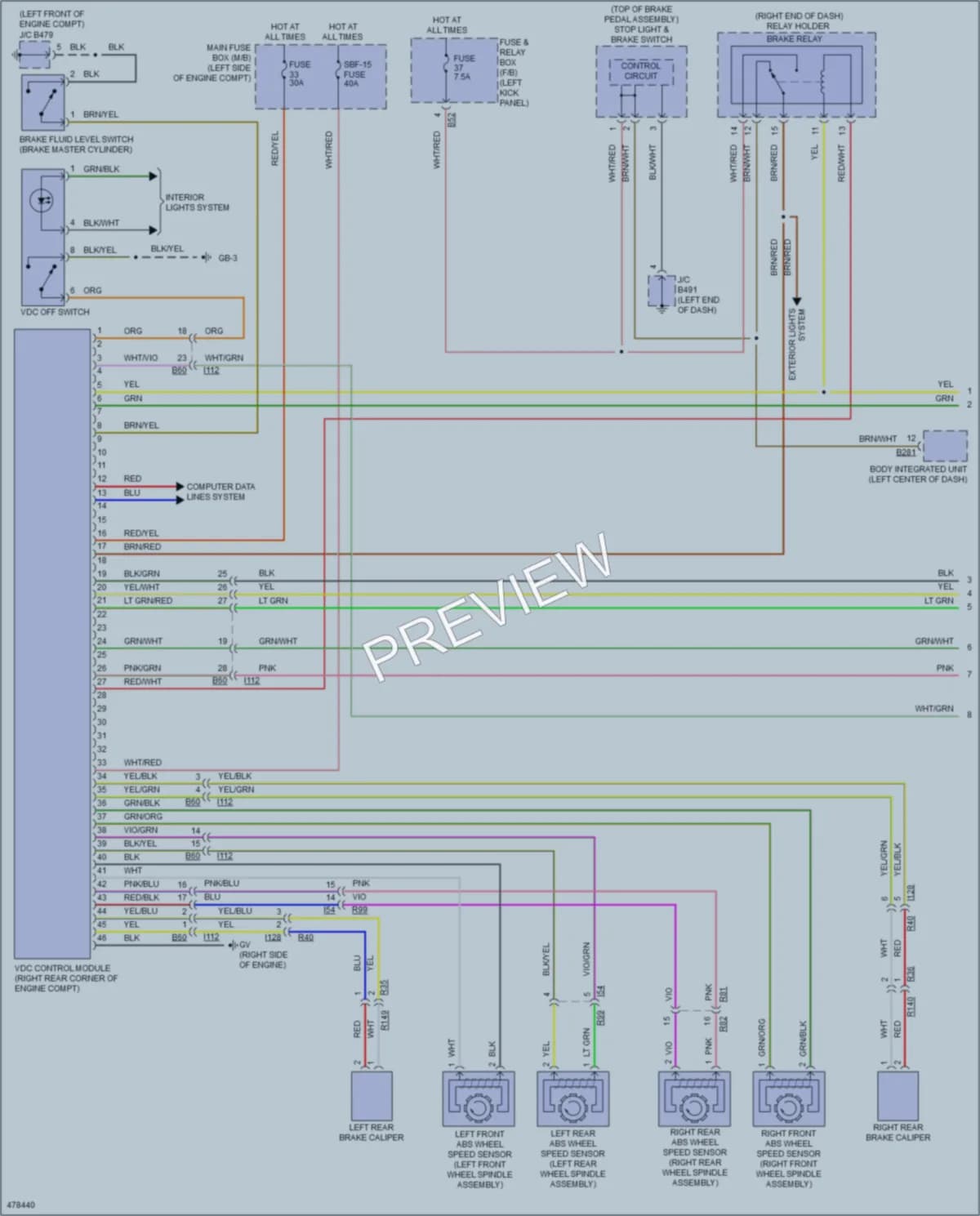 2015 Subaru Outback Anti Lock Brakes wiring diagram preview