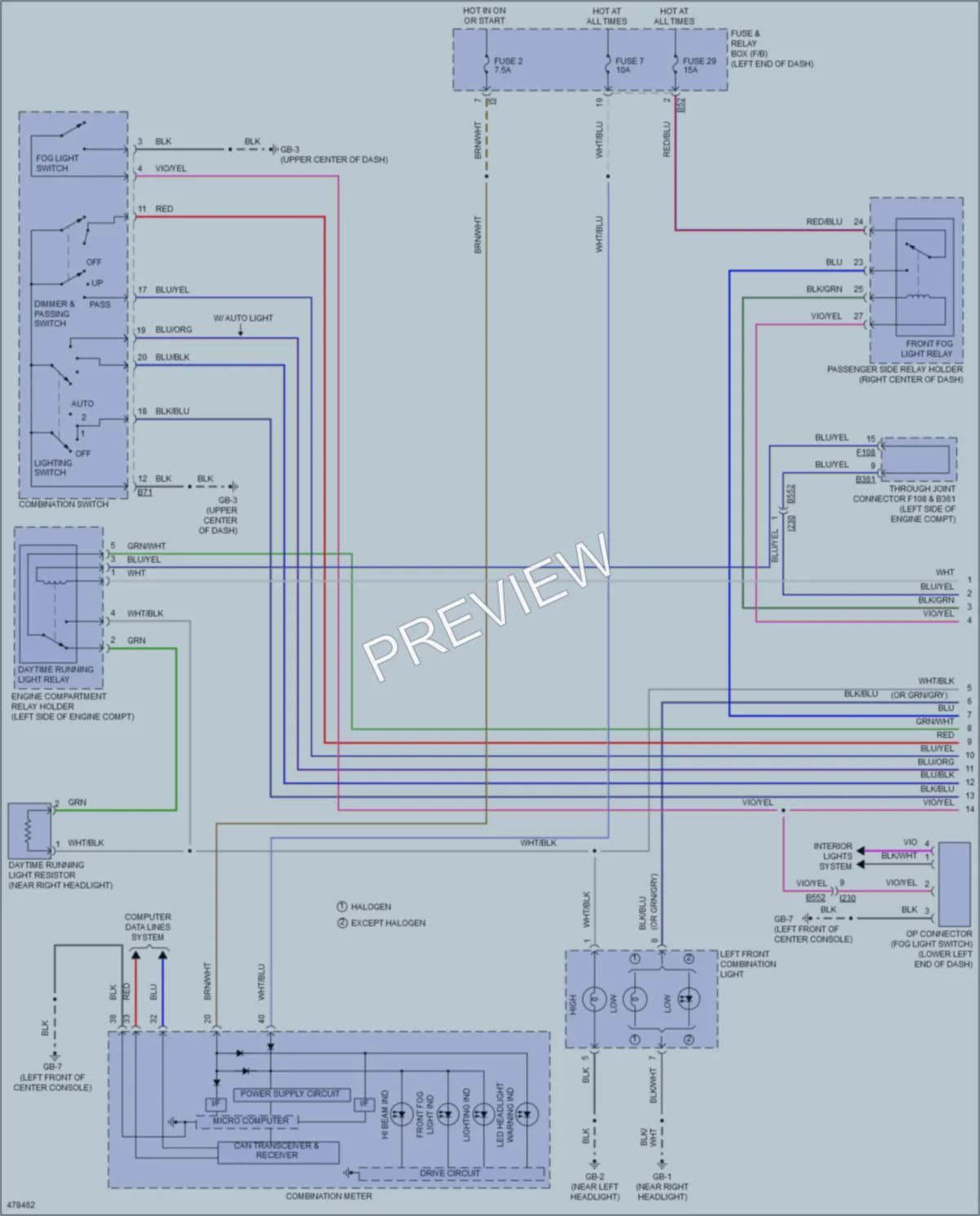 2015 Subaru WRX Headlights wiring diagram preview