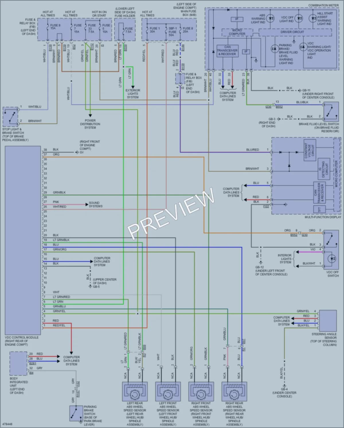 2015 Subaru XVCrosstrekHybrid Anti Lock Brakes wiring diagram preview