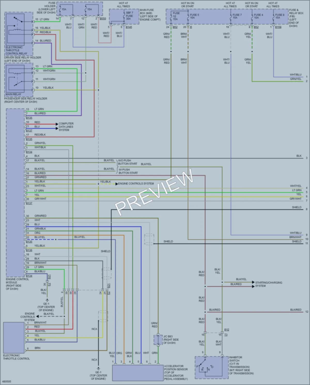 2015 Subaru XVCrosstrekHybrid Cruise Control wiring diagram preview
