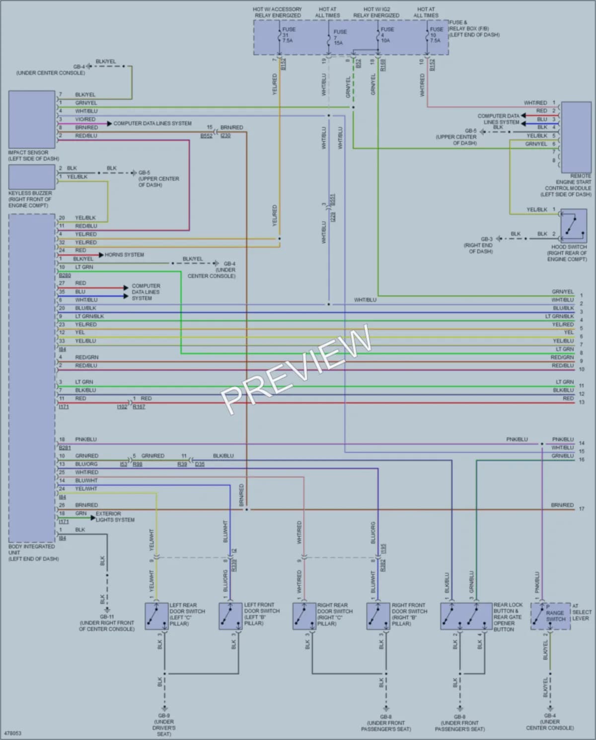 2015 Subaru XVCrosstrekHybrid Power Door Locks wiring diagram preview