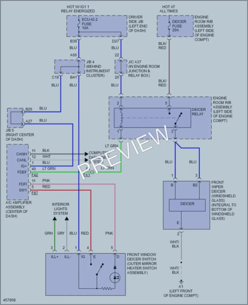 2015 Toyota 4Runner Defoggers wiring diagram preview
